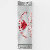 Gepersonaliseerde Ruby 40e Jubileum banners (Verticaal)