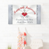 Gepersonaliseerde Ruby Happy 40th Jubileum Banner (Insitu)