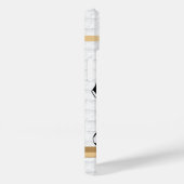 Gepersonaliseerde Rugby Jersey Black en White Case-Mate iPhone Case (Achterkant / Rechts)