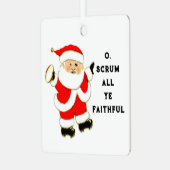 gepersonaliseerde rugbykerst metalen ornament (Voorkant links)