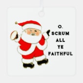 gepersonaliseerde rugbykerst metalen ornament (Voorkant)