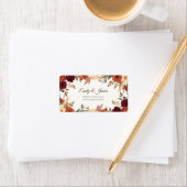 Gepersonaliseerde Rustic Fall Wedding Retouradres Etiket (Insitu)
