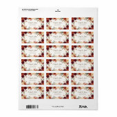 Gepersonaliseerde Rustic Fall Wedding Retouradres Etiket (Full Sheet)