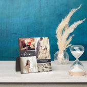 Gepersonaliseerde Rustic Wedding Love Foto Collage Fotoplaat (Insitu)