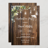 Gepersonaliseerde rustieke Afstuderen Design Kaart (Voorkant / Achterkant)