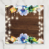 Gepersonaliseerde rustieke bloemenlaarzen String L Bedankjes Labels (Achterkant)