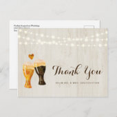 Gepersonaliseerde Rustieke Brouwerij Bier bruiloft Briefkaart (Voorkant / Achterkant)