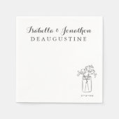 Gepersonaliseerde rustieke bruiloft Mason Jar Servetten (Voorkant)