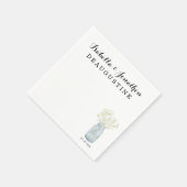 Gepersonaliseerde rustieke bruiloft - Mason Jar Servetten (Hoek)