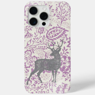 Gepersonaliseerde rustieke herten  bloemen geometr iPhone 15 pro max hoesje