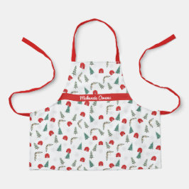 Gepersonaliseerde rustieke kerststal schort