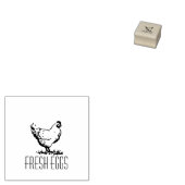 Gepersonaliseerde rustieke kip naam ei liefde rubberstempel (Gestempeld)