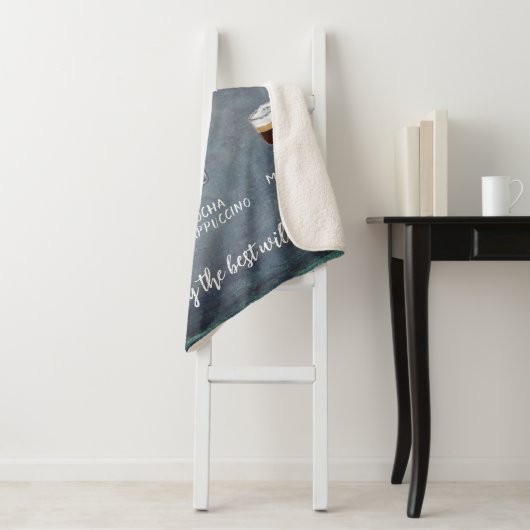 Gepersonaliseerde rustieke koffie keuze Gezellig Sherpa Deken (In situ)