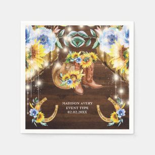 Gepersonaliseerde rustieke laarzen Floral String L Servet