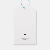 Gepersonaliseerde rustieke moderne zwart, begrafen cadeaulabel (Achterkant)