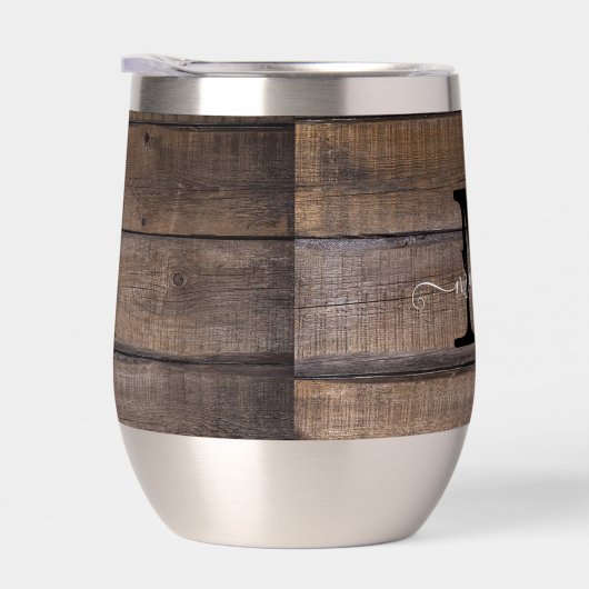 Gepersonaliseerde Rustieke Monogram Script Naam (Rechts)