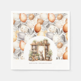 Gepersonaliseerde rustieke Pasen Servet