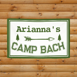 Gepersonaliseerde rustieke Retro Camp Bach Pijl Gr Spandoek