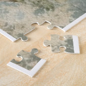 Gepersonaliseerde rustieke  sneeuwman kerst legpuzzel (Zijkant)