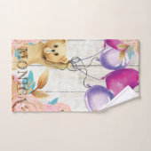 Gepersonaliseerde rustieke teddybeer handdoek (Handdoek)