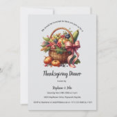 Gepersonaliseerde rustieke Thanksgiving dineruitno Kaart (Voorkant)