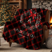 Gepersonaliseerde Rustieke Vakantie Krans Buffalo Fleece Deken