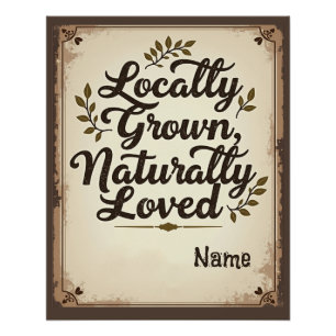 Gepersonaliseerde rustieke wanddecoratie perfect poster