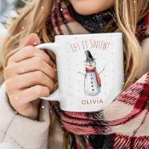 Gepersonaliseerde Rustieke Waterverf Snowman Laat 