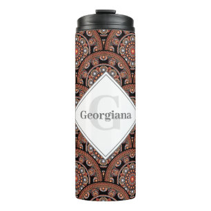Gepersonaliseerde Safari Sunset Bohemian Mandala S Thermosbeker