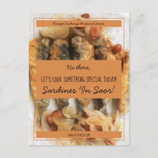 Gepersonaliseerde Saffron Black Script Recept Exch Briefkaart (Voorkant)