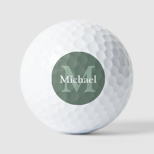 Gepersonaliseerde Sage Green Golfballen (Voorkant)