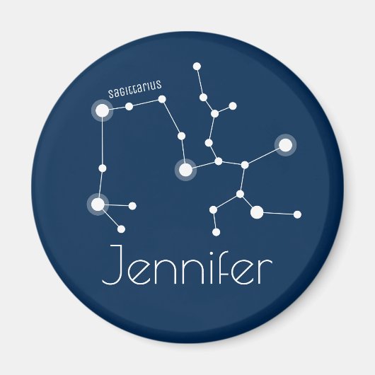 Gepersonaliseerde Sagittarius Zodiac Constellation Magneet (Voorkant)