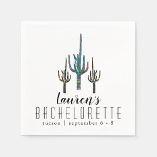 Gepersonaliseerde Saguaro Cactus Bachelorette Servet