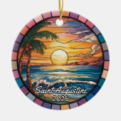 Gepersonaliseerde Saint Augustine Ornament, Florid Keramisch Ornament (Voorkant)
