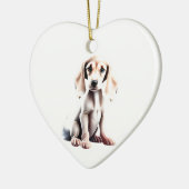 Gepersonaliseerde Saluki Puppy Keramisch Ornament (Links)