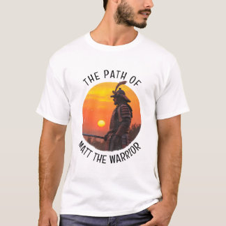 Gepersonaliseerde Samurai Krijger Zon Silhouet T-shirt
