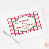 Gepersonaliseerde Santa Gift Label Stickers (Envelop)