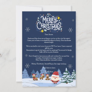 Gepersonaliseerde Santa Letter Christmas Kaart voo