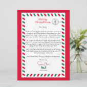 Gepersonaliseerde Santa Letter Kaart voor kinderen (Staand voorkant)