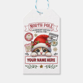 Gepersonaliseerde Santa's Gift Label met leuke Kit Cadeaulabel