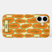 Gepersonaliseerde sappige papaja Case-Mate iPhone case (Achterkant (horizontaal))
