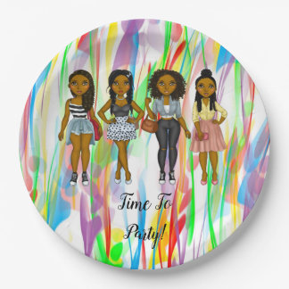 Gepersonaliseerde Sassy Diva Vrouwen Multikleurig Papieren Bordje