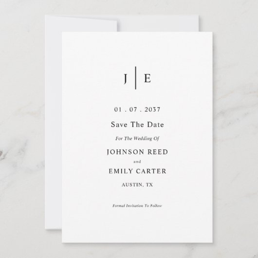 Gepersonaliseerde save the date (Voorkant)