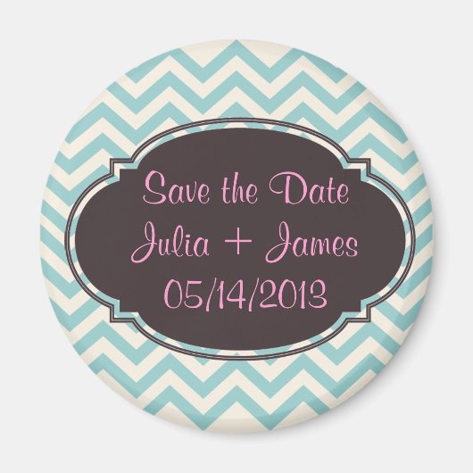 Gepersonaliseerde Save the Date Magnets Magneet (Voorkant)