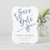 Gepersonaliseerde Save the Date Wedding Kaart (Staand voorkant)