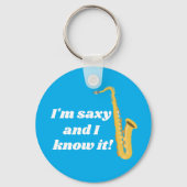 Gepersonaliseerde Saxofoon Gift Sleutelhanger (Voorkant)