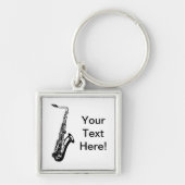 Gepersonaliseerde saxofoon sleutelhanger (Voorkant)