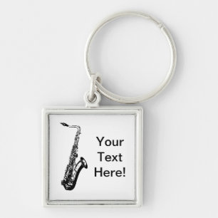 Gepersonaliseerde saxofoon sleutelhanger