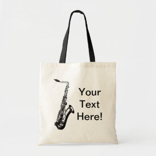 Gepersonaliseerde saxofoon tote bag