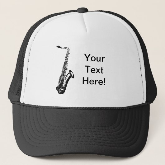 Gepersonaliseerde saxofoon trucker pet (Voorkant)